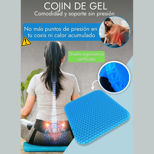 Cojín de Gel Antideslizante PRO®: Confort y Soporte para Todo el Día